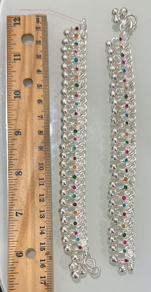 Pure Silver Anklets for 3-4 years old 56g